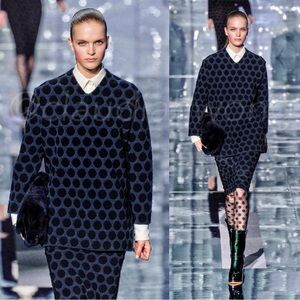 New MARC JACOBS F/W 2011 Polka Dot Terry Tunic Sweater in Navy Blue Black